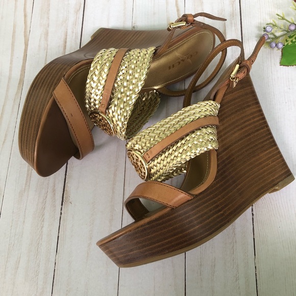 Coach Beatriz Wedge Sandals Size 7 - Picture 4 of 8
